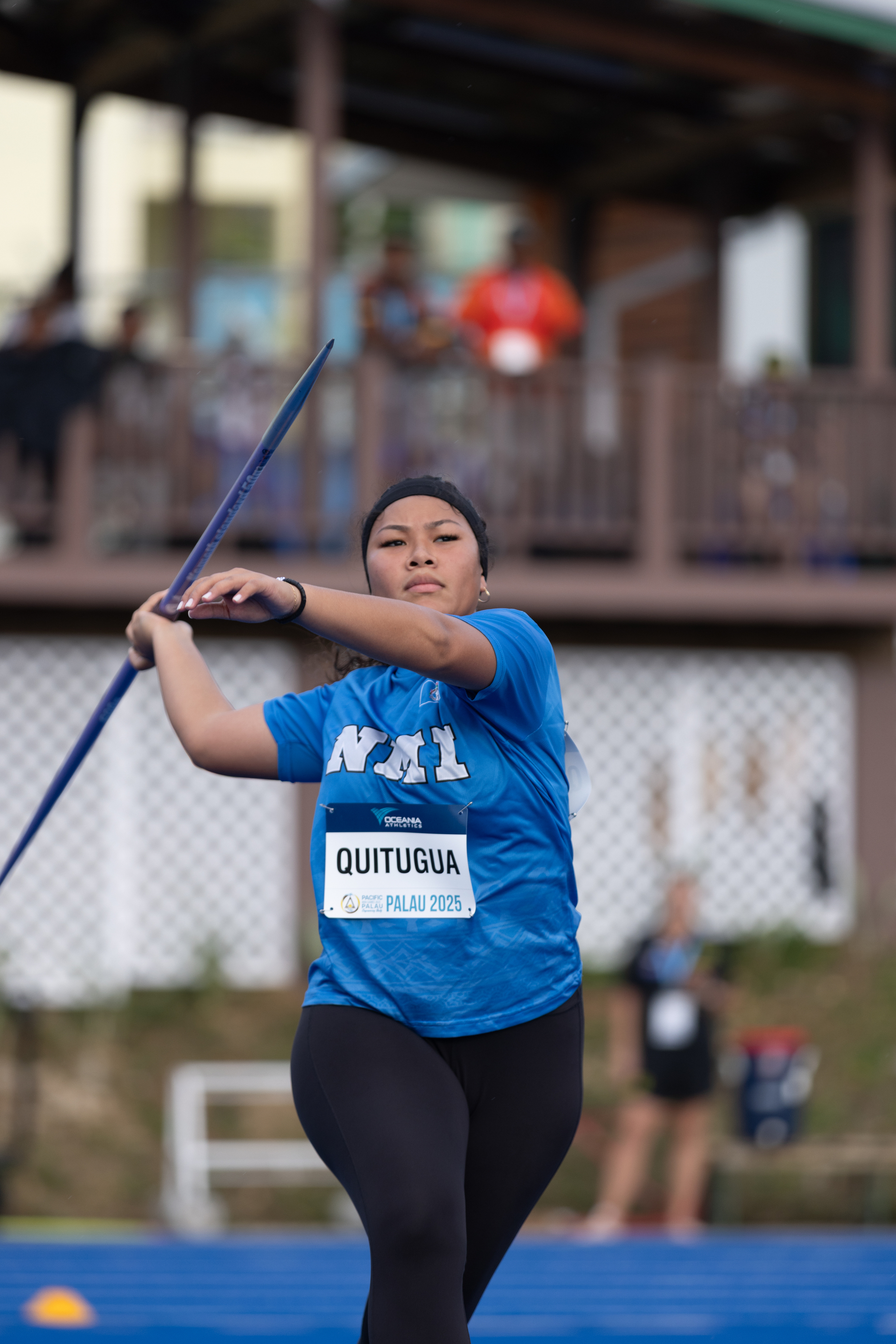 Maria Quitugua is on her way to making an NMI national record in the javelin throw.ANOC via NMSA
