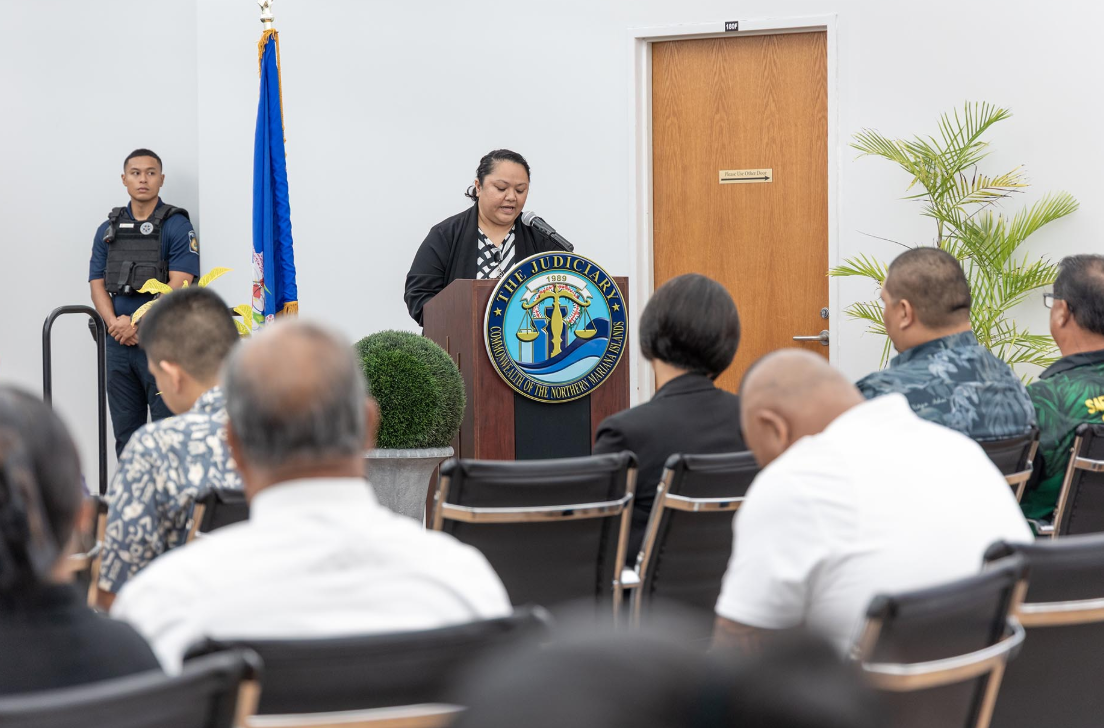 Chief Probation Officer Weena Gwendolyn T. Iguel delivers the closing remarks.