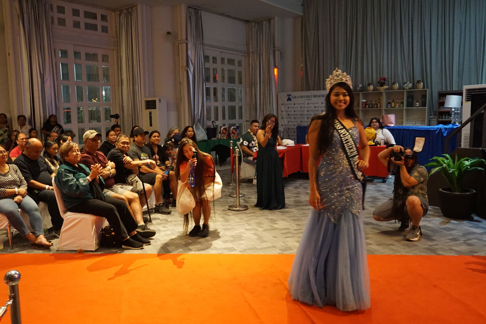 2024 Miss Earth Northern Marianas Heavenly Pangelinan models at an eco-fashion show she organized in February. Her successor will be crowned this Saturday, July 19, at Marianas Beach Resort.