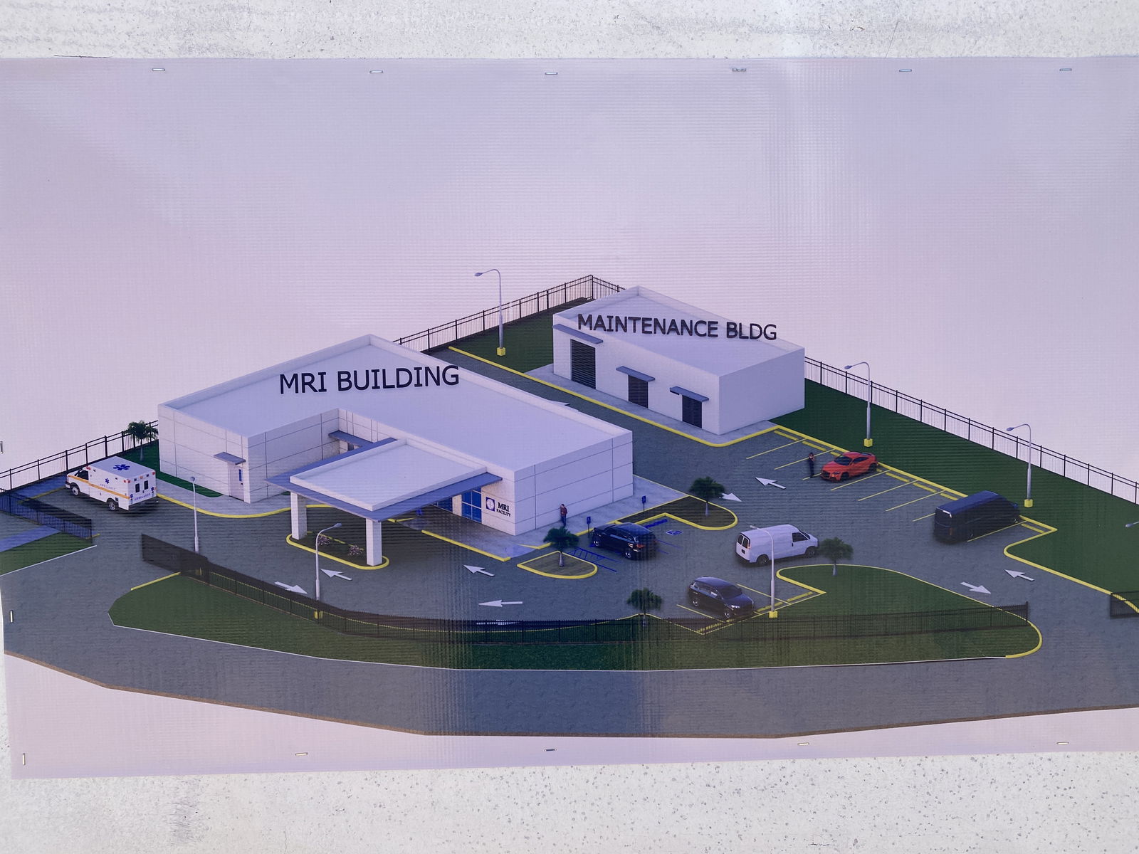 An artist’s depiction of a new CHCC facility that will house the CNMI’s first MRI and hyperbaric chamber machines.