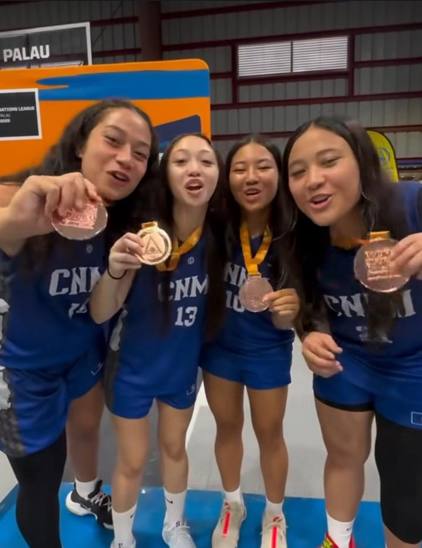 Kina Rangamar, Kaia Travilla, Yasmeen Younis, and Alliyah Fernandez handed Team Marianas its last medal in the Pacific Mini Games by beating Papua New Guinea in a thrilling battle for the bronze medal in 3x3 basketball