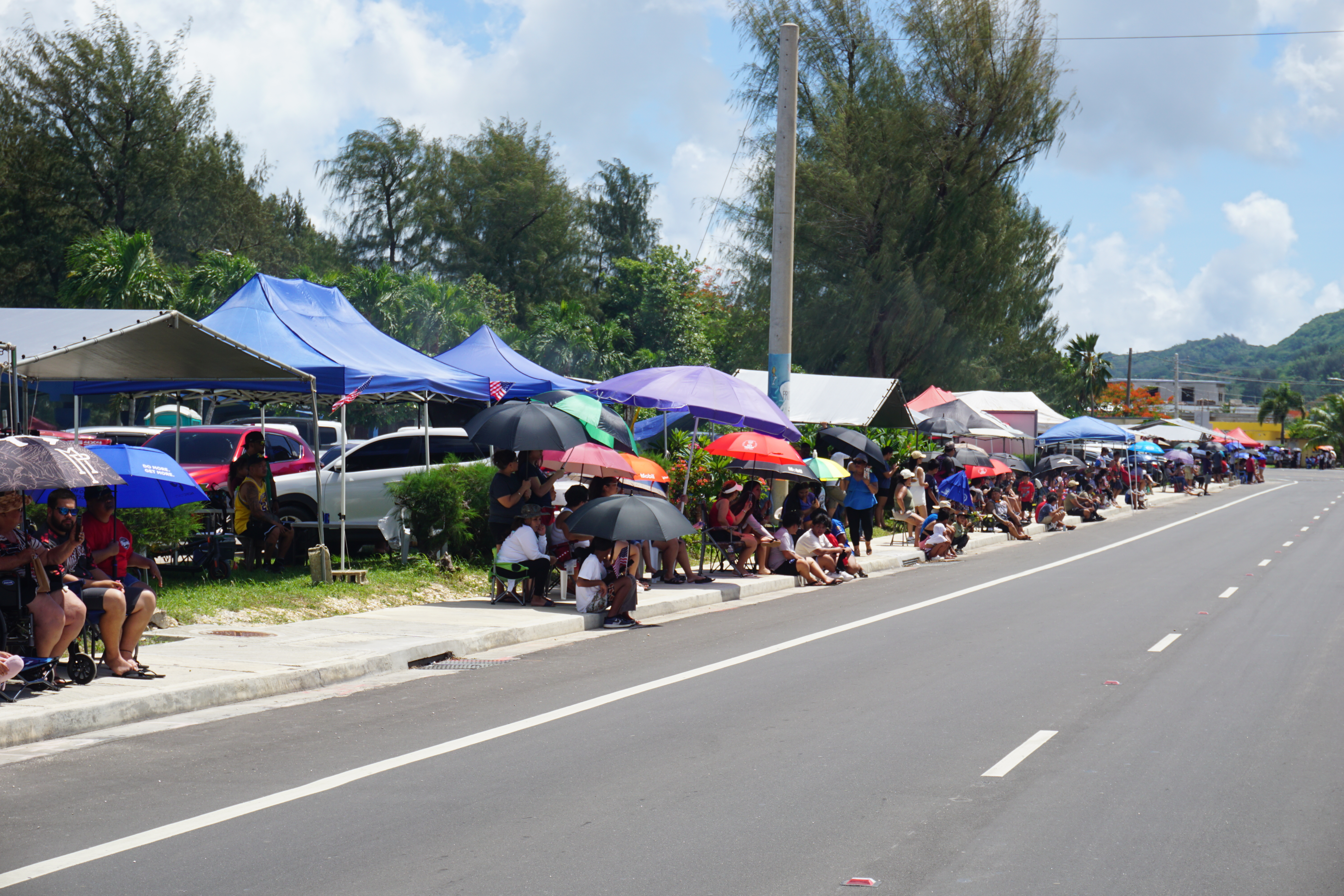 This year's parade route began at the Quartermaster intersection and headed south to the Civic Center area.