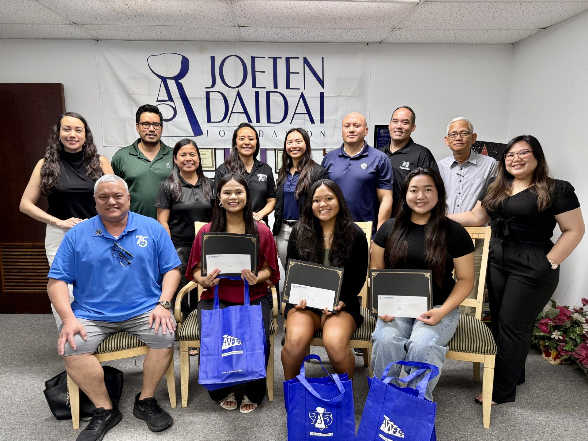 Joeten Daidai Foundation awarded $12,000 in scholarships to six outstanding students on Wednesday, Aug. 6, 2025.Contributed photo