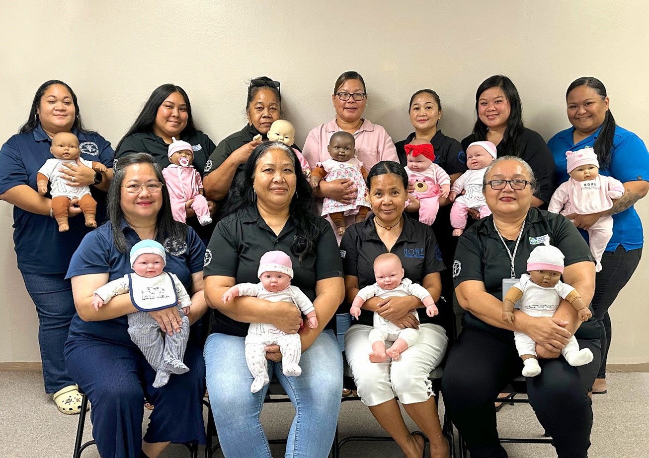 Certified educators, from left, standing: Daisy Igitol, Marissa San Nicolas, Isabel Davis, Martha Hocog, Analyn Phan, Viktoria Buniag, Sanivette Sablan. Seated: Rowena Coloma, Brenda King, Stacy Ngiralmau, Ana Maria Tuigamala. Not pictured: Lovely Francisco.CHCC photo