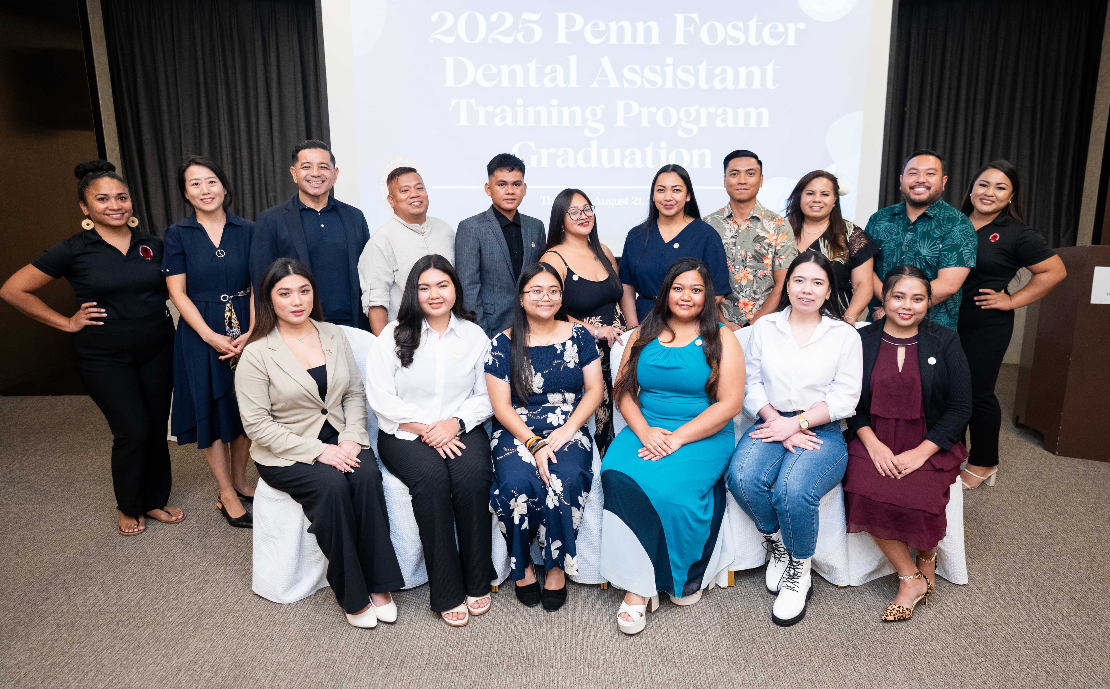 Northern Marianas College’s Area Health Education Center, in collaboration with Penn Foster College, the NMC Center for Training and Innovation, and the College of Micronesia–FSM’s Doctors and Dentists for Tomorrow program, trained 14 students in dental assisting.NMC photo