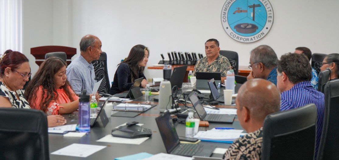 The Commonwealth Utilities Corporation Board of Directors and management conduct a meeting on Aug. 7, 2025.CUC photo