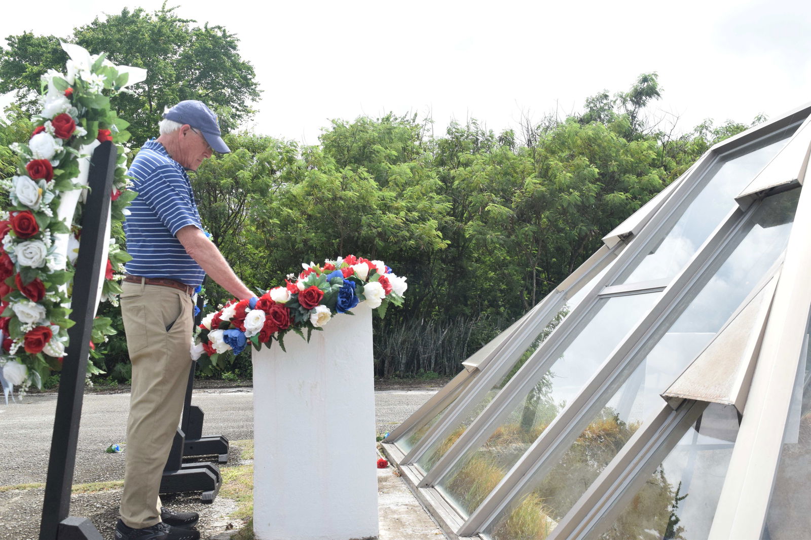U.S. Sen. Roger Wicker at the World War II bomb pit on Tinian’s North Field.