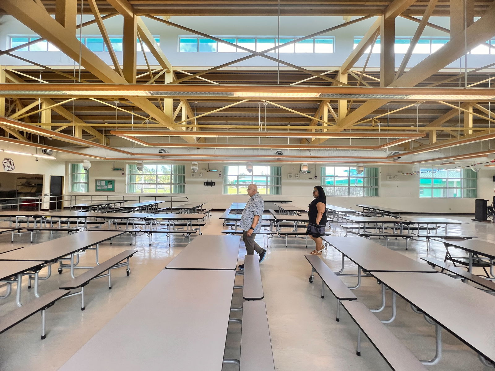 Freshly cleaned, Sinapalo Elementary School’s cafeteria is ready to welcome students.