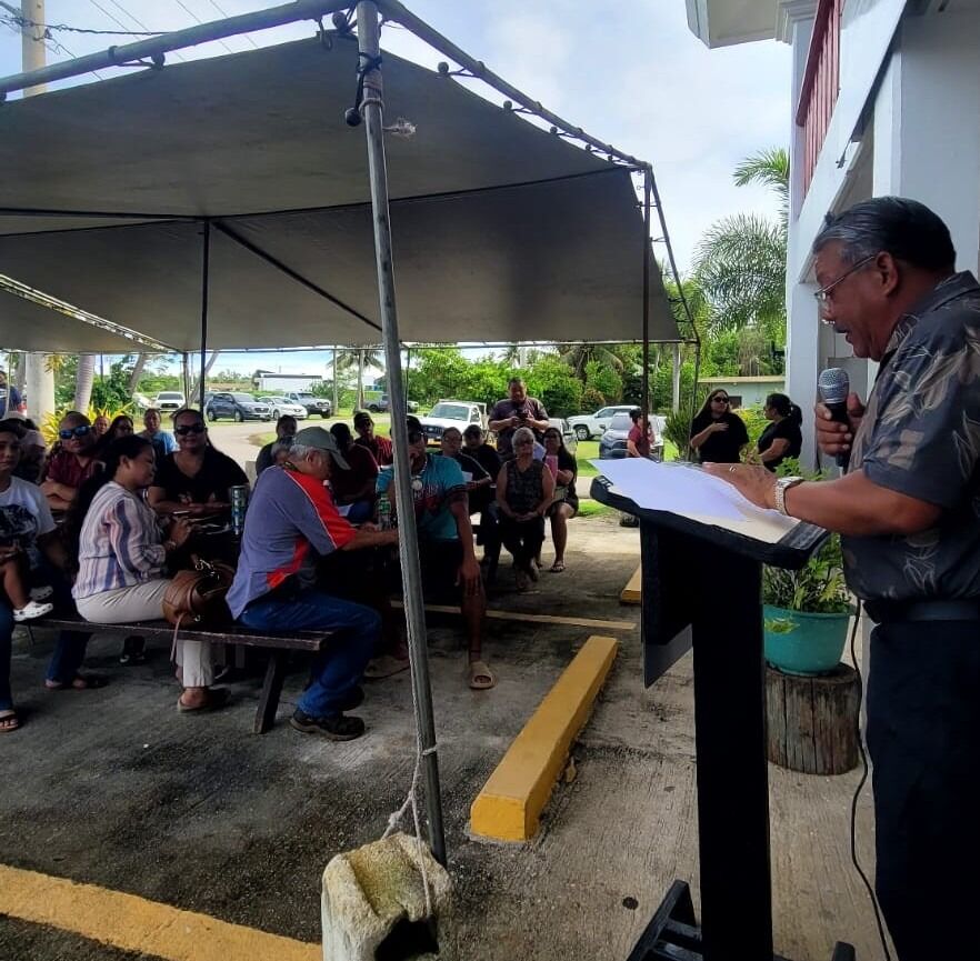 Tinian Mayor of Edwin Aldan delivers his opening remarks.