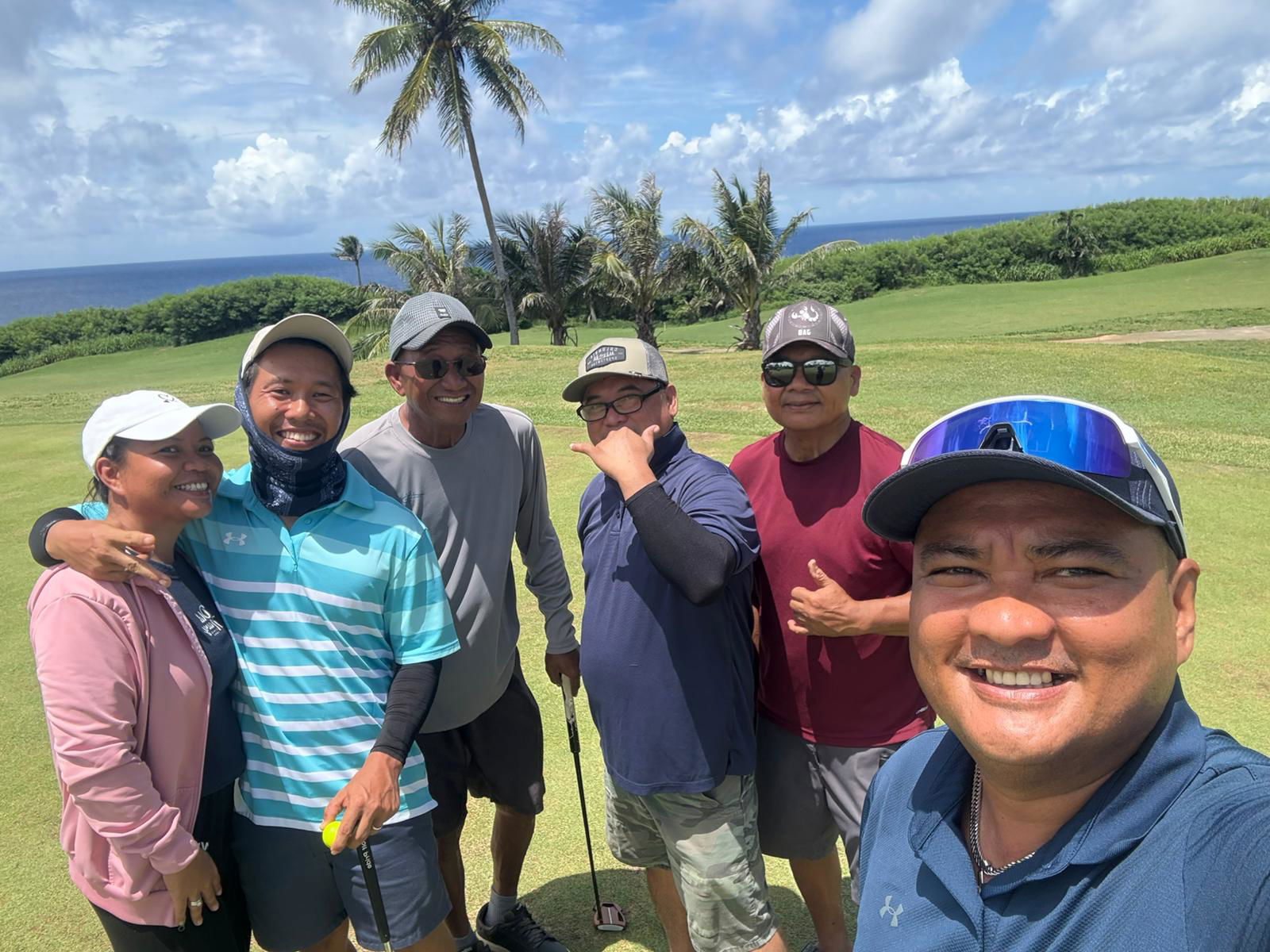 James Taitano with Kath, Grina Mizatani, Eddie Terlaje, Joe Bermudes and Alfred Aldan.