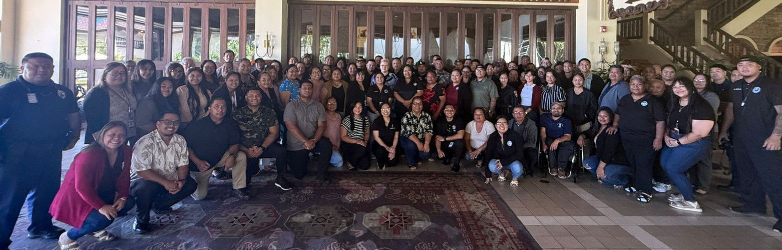 The participants of the Division of Youth Services’ training on Adverse Child Experiences pose for a group photo at Aqua Resort Club on Thursday.Contributed photo
