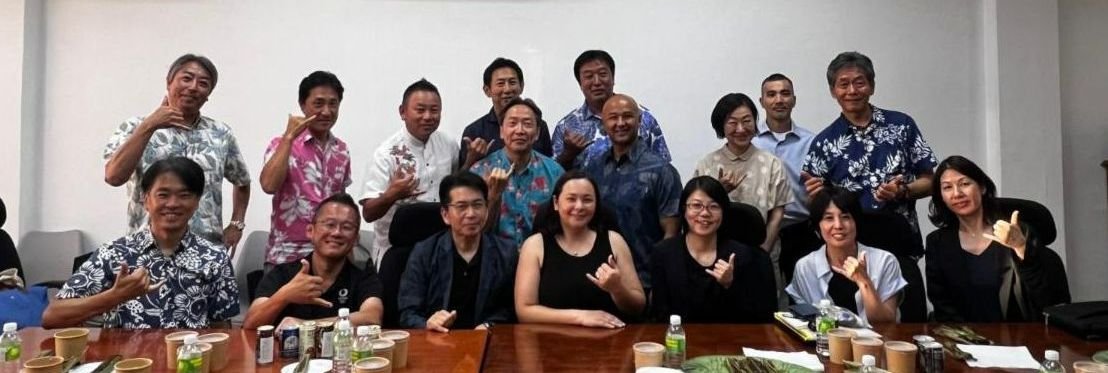 Marianas Visitors Authority Managing Director Jamika R. Taijeron, seated center; JTB Overseas Product Planning Division Manager Hiroki Saito, third row center; and other managers of JTB Group at the JTB-MVA Tourism Business Development Conference held on Aug. 21, 2025, at the MVA office in Saipan.