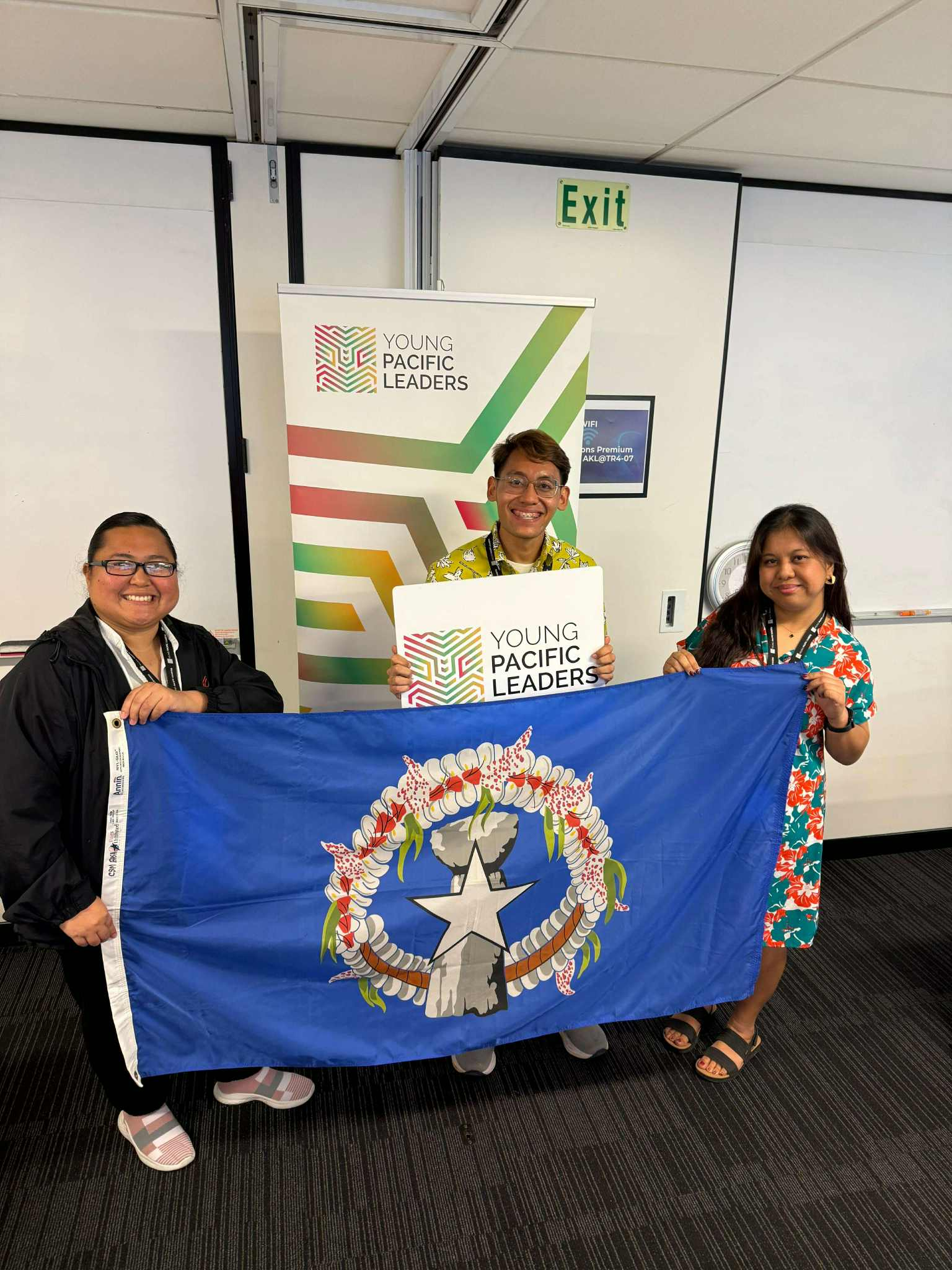 From left, CNMI Young Pacific Leaders founders Genelin A. Camacho - treasurer; Philip A. Santos - president; and Eloise Rose Lopez - secretary. 