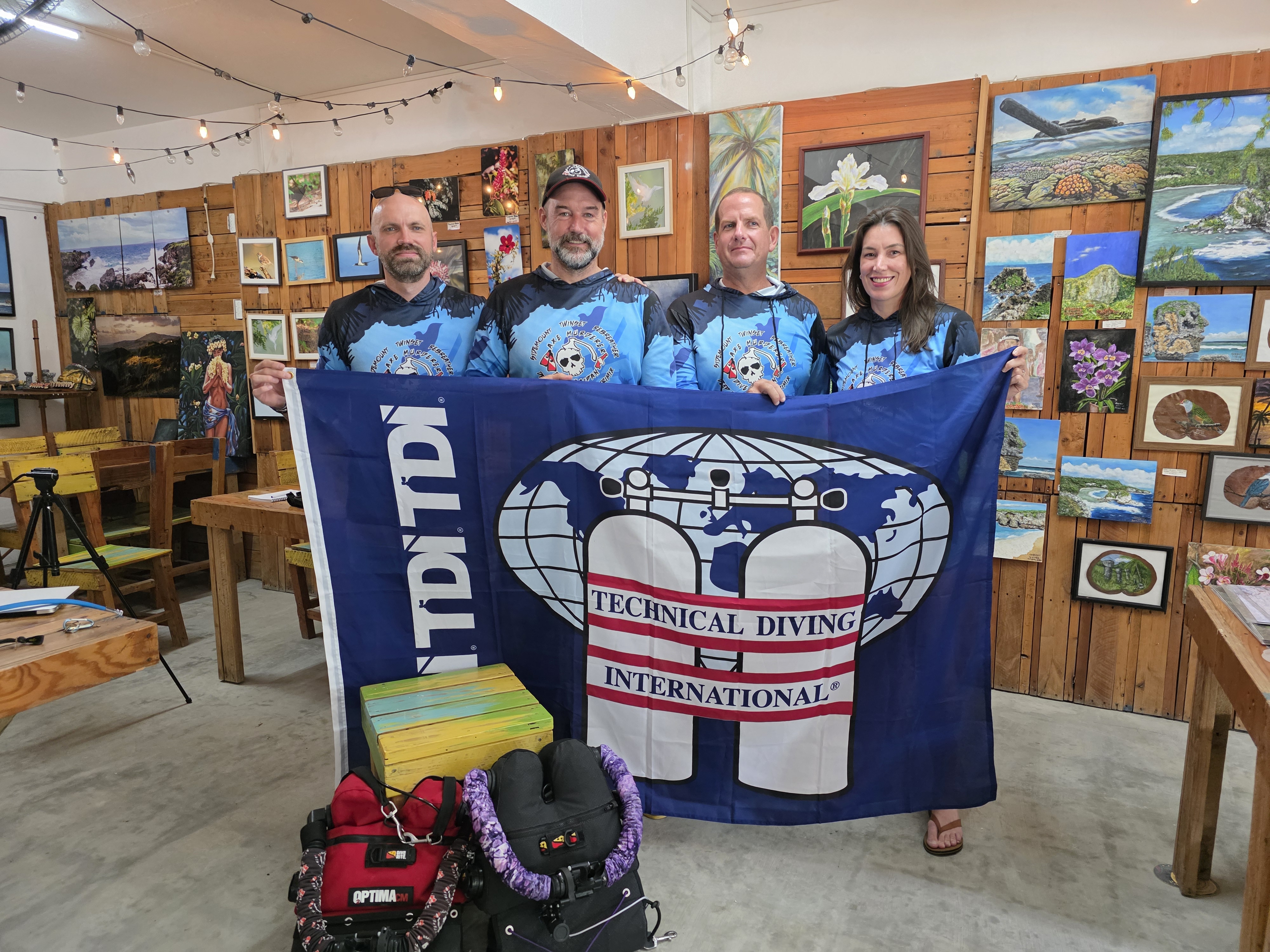 Jay Wolfe, and Harry Wilcox of Axe Murderer Tours with Brynn Karch and Logan Anderson pose for Variety on Monday.Photo by Bryan Manabat