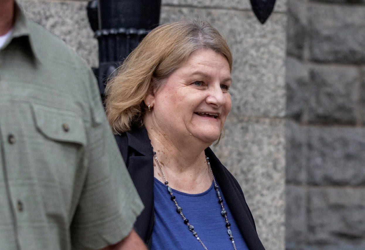 Milwaukee County Judge Hannah Dugan, charged with obstructing an immigration arrest, leaves after appearing in court, in Milwaukee, Wisconsin, May 15, 2025.REUTERS