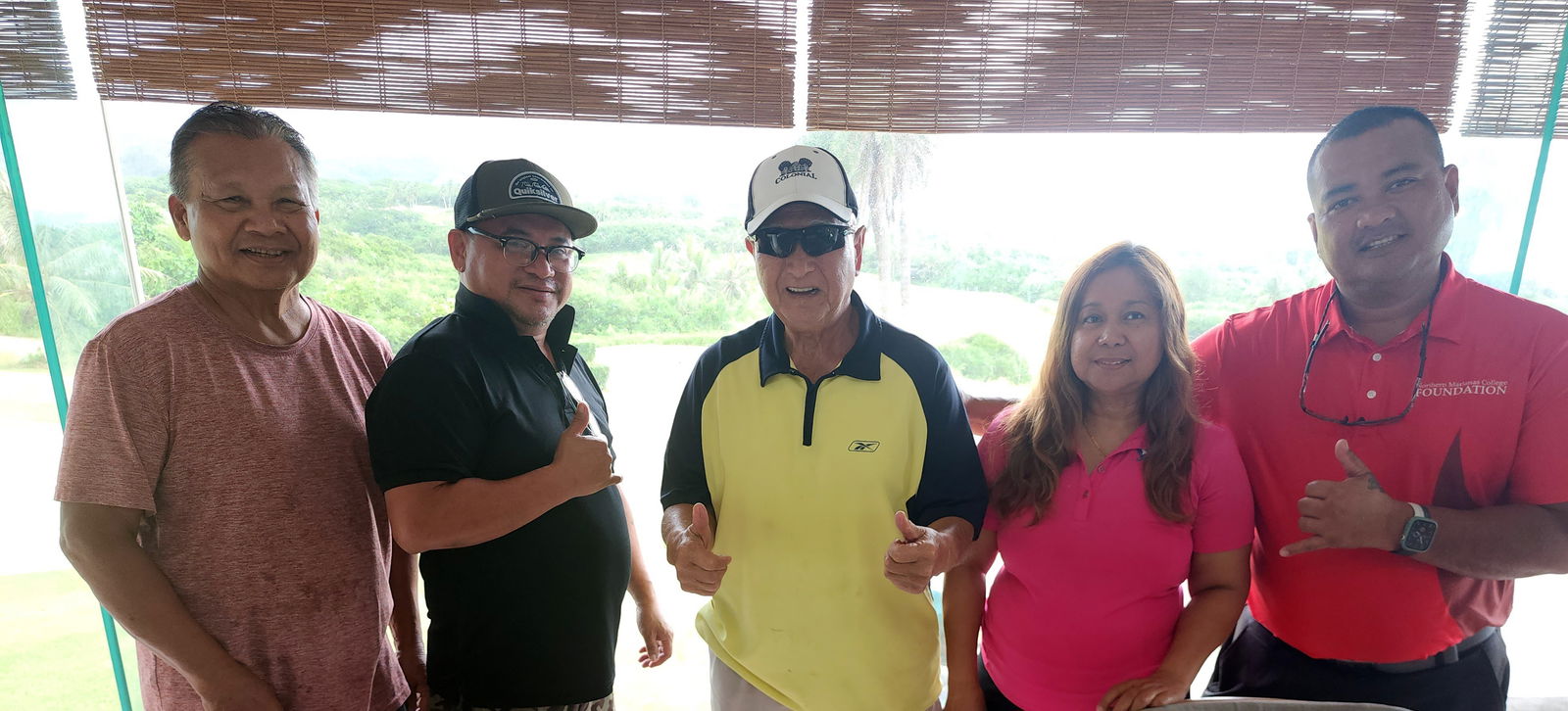 John Matsumoto with Joe Bermudes, PSGA president; Eddie Terlaje PSGA vice president; Josie Camacho, PSGA secretary/treasurer; and Kingfisher Golf Links Assistant Manager Alfred Aldan, PSGA director.