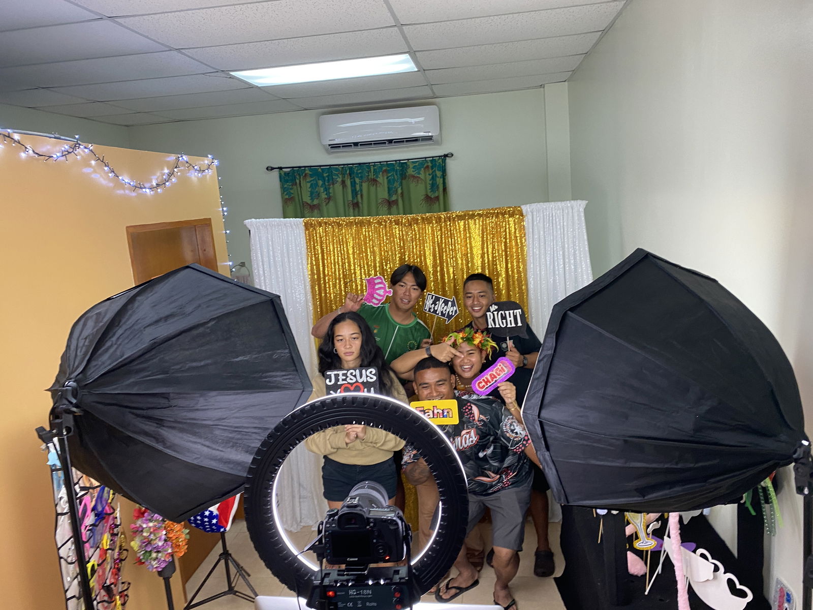 A photo booth was part of the open house at MANGO’s 15-year celebration on Aug. 30, 2025.