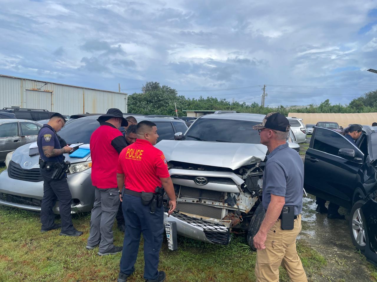 Institute of Police Technology and Management instructors lead a field crash exercise.