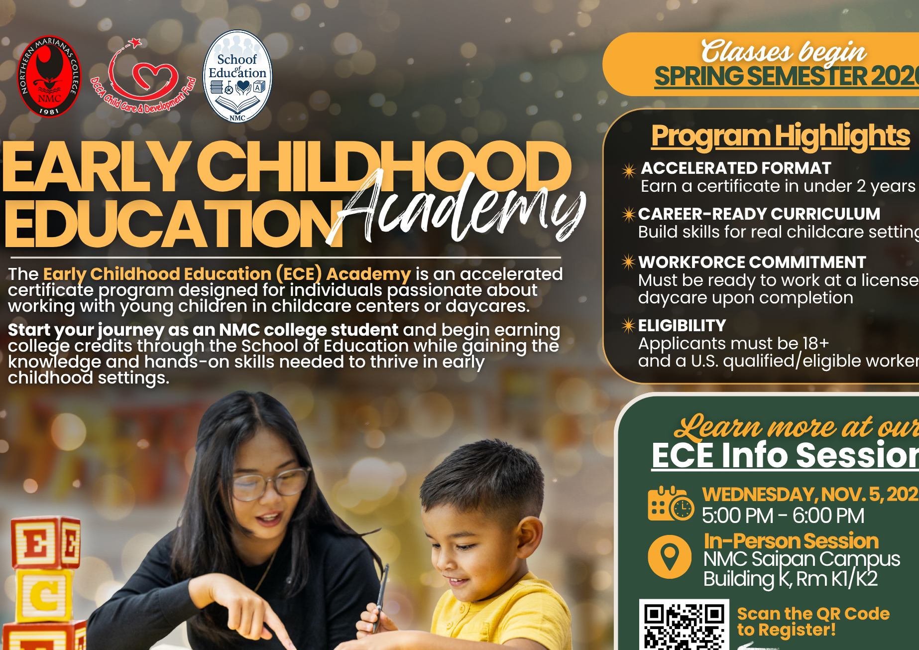 Turn your passion for kids into a career with NMC’s Early Childhood Education Academy
