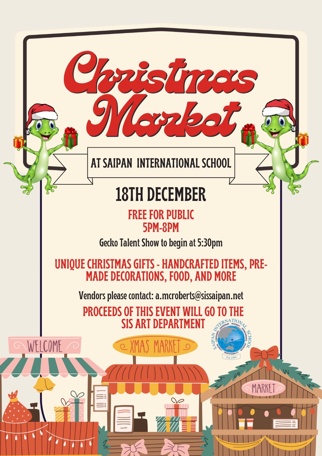 Saipan International School to host Inaugural Christmas market